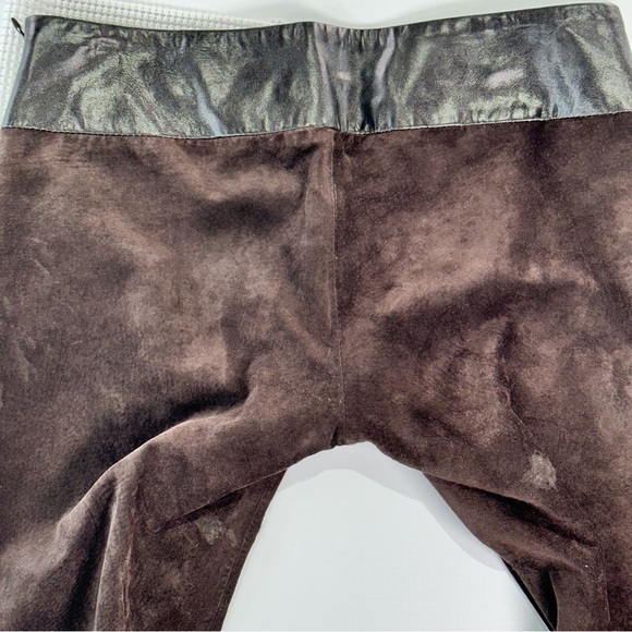 June Y2K Suede Leather Pants Brown Mixed Media Size 28 - Picture 8 of 14